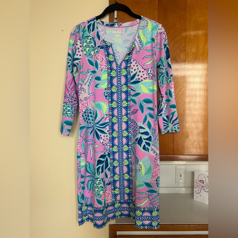 Lilly Pulitzer Nadine ChillyLilly Dress in l Lilac Rose Chica Ticas Sz Small